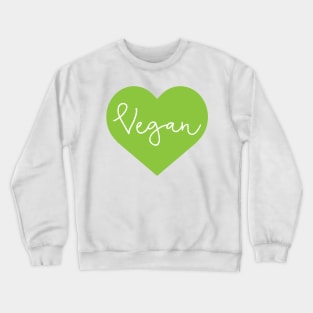 Green Vegan Heart Crewneck Sweatshirt